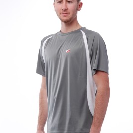 Tee-Shirt POLYESTER HOMME GRIS
